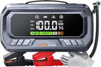YaberAuto 12-in-1 Jump Starter with Air Compressor 8000A 160PSI 65W Charging, Portable Car Battery Jump Starter (All Gas/14L