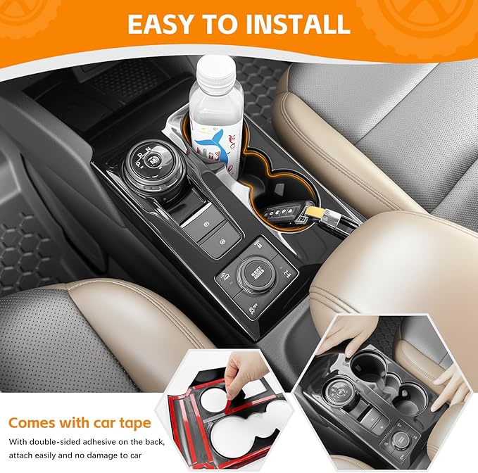Gear Shift Panel Trim Compatible with 2021-2025 Ford Bronco Sport Shifter Panel Cover Center Console Protector for Bronco Sport Interior Accessories(Gear Shift Panel Cover)