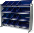 Humble Crew Supersized Toy Storage Organizer with 16 Removable Bins, Grey/Navy – Large Toy Storage for Toddlers Ideal for Kid