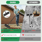 Large Garden Shovel, Multifunctional Cleaning Shovel 63 Inch Large Ice Scraper Heavy Duty Garden Tool for Weeding, Lawn Edging, Scraping and Ice Removal,Black