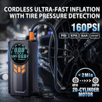 Jump Starter with Air Compressor, 5000A 160PSI Battery Jumper Starter Portable (9.0 Gas/8.0L Diesel), 12V Jump Box Car