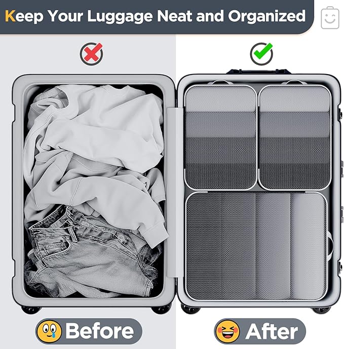 Veken 6/9/11 Set Compression Packing Cubes for Travel Essentials,Compressible Expandable Large Luggage Suitcase Organizer Bag