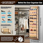 Kotkn 10 Tier Over The Door Organizer - Heavy Duty Hanging Storage Rack with Sturdy Oxford Fabric, Holds 20+ Pairs of Footwea