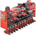 Large Power Tool Organizer Wall Mount-12 Drill Holder, Metal Heavy Duty Garage Tool Storage Shelves with Screwdriver Plier Ho