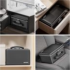 ENGPOW Fireproof Money Box, Small Hard Case Fireproof Box with Fireproof Zipper ＆ Lock, 6400°F Heat Insulated Fireproof Water