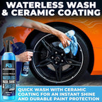Grand Slam 5-Pack - Waterless Car Wash Detailing Spray, Tire Shine Gel, Scratch Remover, Wheel Metal Rust Cleaner, Interior C