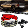 Nilight 48 Inch Truck Tailgate Strobe Light Strip Tail Emergency Bar Rear Window Warning Lamp Ultra-Bright Double Row 288 LED for Pickup Trailers Construction Vehicles Car SUV, White