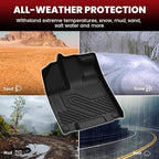 LASFIT Floor Mats & Cargo Mat for Honda Pilot 2016-2022 (7 Passengers), Split & One-Piece Foldable Seating TPE Floor Liners Accessories, 1st & 2nd & 3rd Row & Cargo Liner with Backrest Mat, Black