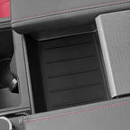 YOJOJOCO Center Console Tray Liner Compatible with Toyota 2022-2025 2026 Tundra & 2023-2025 2026 Sequoia Accessories Black Silicone Material Center Console Organizer Protective Pad