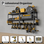 Spampur Power Tool Organizer, 15 Min Fast Assembly, 8 Slots 3 Layer Heavy Duty Metal & Max 150lb load Cordless Power Dill Hol