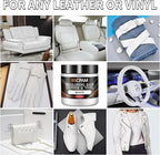 White Leather Recoloring Balm with 100ml Mink Oil,Leather Couch Scratch Remover,Leather Repair kit for Vinyl Furniture and Ca