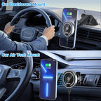 for MagSafe Car Mount Charger, Fast Charging 15W Wireless Magnetic Phone Holder [N55 Strong Magnets] Work for iPhone 17 16 15 14 Plus/Pro Max for Dashboard/Vent/Windshield Gary