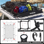 WILDROAD Roof Rack Cargo Basket, Upgraded 4” Fence Wide Car Roof Basket, 84"x 50"x 4" Universal Car Top Carrier Basket with Super Duty Bungee Cargo Net and Ratchet Straps Fits for SUV Truck Cars