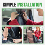 lebogner Back Seat Cover for Kids (Pink - 4 Pocket)