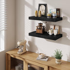Fun Memories 24 Inch Floating Shelves Wall-Mounted, 12 Inch Deep Wall Shelves, 24 x 12 Floating Shelf, Deep Storage Shelf for
