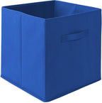 Casafield Set of 6 Collapsible Fabric Cube Storage Bins, Royal Blue - 13" Foldable Cloth Baskets for Shelves, Cubby Organizer