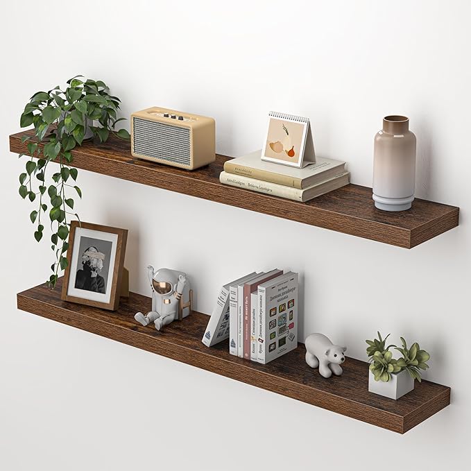 Heimlove Floating Shelves for Wall 40 Inch,Mounted Storage & Display Hanging Shelf with Invisible Brackets,for Bedroom,Living