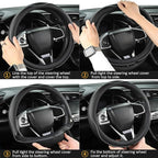 West Llama Microfiber Leather Car Steering Wheel Cover for Chevy Silverado,Tahoe,Equinox,Traverse,Trailblazer,Colorado (Black