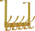 Dseap Over The Door Hook Hanger - Fits 1 3/8" to 1 3/4" Standard Doors | 5 Tri Hooks Heavy Duty Towel/Coat Rack | Door Organi