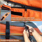 X AUTOHAUX 1000D PVC Waterproof Car Roof Bag Rooftop Cargo Carrier Bag Luggage Carriers for Cars with or without Rack Anti-Slip Mat 6 Door Hooks Set Gray - 20 Cubic Feet