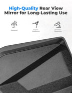 KEMIMOTO Rear view Mirror Compatible with CFMOTO UFORCE 1000/1000 XL & Polaris Ranger 1000 XP 900 500 570 / Crew, Features Stable Top Mounting No Vibration, Multi-Angle Adjustment Accessories