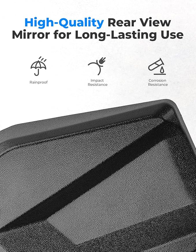 KEMIMOTO Rear view Mirror Compatible with CFMOTO UFORCE 1000/1000 XL & Polaris Ranger 1000 XP 900 500 570 / Crew, Features Stable Top Mounting No Vibration, Multi-Angle Adjustment Accessories