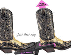 Southwestern Equine Boot Hunter - Boot Puller Jack Hunter Orange, Raspberry &Turquoise