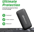 Airmoto Carrying Case - Durable Storage Box Compatible with Most Handheld Tire Inflators - Hard Case for Tire Inflator Portable Air Compressor - Mesh Pocket for Air Pump Connectors - Container Only