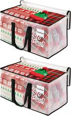 BlissTotes Clear Moving Bags Heavy Duty, 93L Extra Large Storage Bags with Zipper & Reinforced Handles, Waterproof PP Moving 
