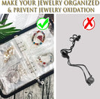 Bracelet Holder Travel Jewelry Organizer Case Transparent Jewelry Storage Book for Earring Necklace Ring with Small Clear Zip