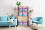 Sorbus Fabric Storage Cubes - 6 Foldable Tie Dye Storage Bins for Organizing Cubbies, Toy Box - Clothes Storage & Closet Orga