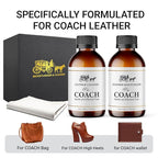 Leather Cleaner & Moisturizer Set for Coach, Gently Cleans Vachetta Leather, Restores Shine, Softens, Removes Stains & Light 