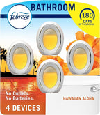Febreze Bathroom Air Freshener, Odor-Fighting, Plug In Alternative, Air Fresheners for Home and Bathroom and Kitchen, Closet 