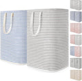 Lifewit 2 Pack Laundry Basket 80L Each, Collapsible Clothes Hamper with Reinforced Handles, Freestanding Waterproof Design fo