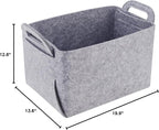 Storage Basket Felt Storage Bin Collapsible& Convenient Box Organizer with Carry Handles for Office Bedroom Closet Babies Nur