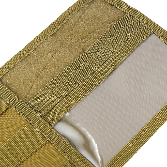 X AUTOHAUX Khaki Universal Car Sun Visor Organizer Storage Pocket Hook and Loop Tape Nylon for SUV RV Truck