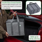 VENO 2 Pack Cooler Bag and Insulated Grocery Bags for Food Delivery, Collapsible Cooler. Reusable Shopping Bags for Groceries with Hard Bottom, Zippered Top, Foldable, Heavy-Duty (Gray, 2 Pack)
