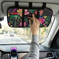Pink Floral Car Sun Visor Organizer, Multi-Pocket Visor Organizer Storage Pouch for Cars, SUVs & Trucks with Velcro Straps Fashion Auto Accessories for Cars Interior Women