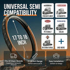 18 Inch Semi Truck Steering Wheel Cover for Freightliner Cascadia, Kenworth T680 T880, Peterbilt 579 & Volvo VNL – Heavy Duty Anti-Slip Leather Grip for Big Rig Class 8 Trucks – Brown
