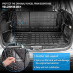 Bomely Floor Mats Compatible with 2014-2019 Toyota Highlander Cargo Liner TPE Back Seat Cover Protector 2018 7 Seats Highlander Accessories (2014-2019,Floor Mats+Trunk Mat with Backrest Mat)