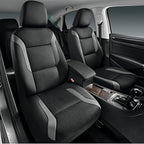 Skechers Memory Foam Car Seat Covers, Air Cool Mesh Thick Seat Covers, Gray Two Front Car Seat Protector, Airbag Compatible, 