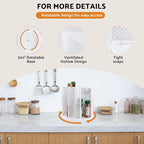 Rotating Paper Cup Dispenser with 4 Compartments, Disposable Coffee Cup Storage & Lid Holder for Countertops, Kitchen, Coffee