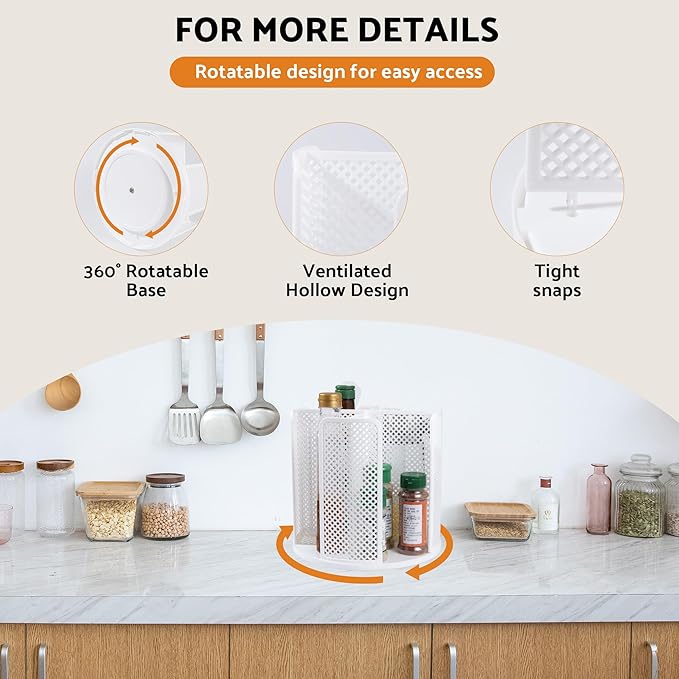Rotating Paper Cup Dispenser with 4 Compartments, Disposable Coffee Cup Storage & Lid Holder for Countertops, Kitchen, Coffee