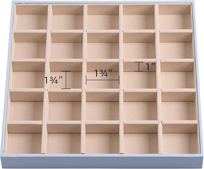 Frebeauty Earring Organizer Classic Jewelry Box 50 Slots Double Layer Jewelry Storage Case with 6 Necklace Hook and Bracelet 