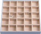 Frebeauty Earring Organizer Classic Jewelry Box 50 Slots Double Layer Jewelry Storage Case with 6 Necklace Hook and Bracelet 