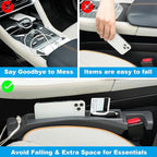 Car Seat Gap Filler with Drop Prevention & Storage Hook - Between Seats Console Organizer for SUV Truck - Car Accessories(2Pcs)