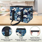 Reusable Grocery Bags Heavy Duty Shopping Bags Foldable Large Tote Bags with Long Handles & Hard Bottom