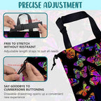 Car Garbage Bag Watercolor Colorful Butterflies Hanging Canvas Car Trash Bag Waterproof Drawstring Car Back Seat Organizer for Car Back Front Seat Console with Adjustable Buckle