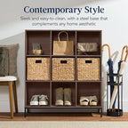 Best Choice Products 9-Cube Bookshelf, 3-Tier Wood Storage Bookcase W/Legs, 11in Shelf Opening, Cube Organizer, Living Room, 