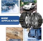 LILYPELLE Upgraded Snow Chains 10 Pack, Tire Chains for Cars/SUVs/Pickup Trucks, Emergency Anti Slip Tire Traction Chains for